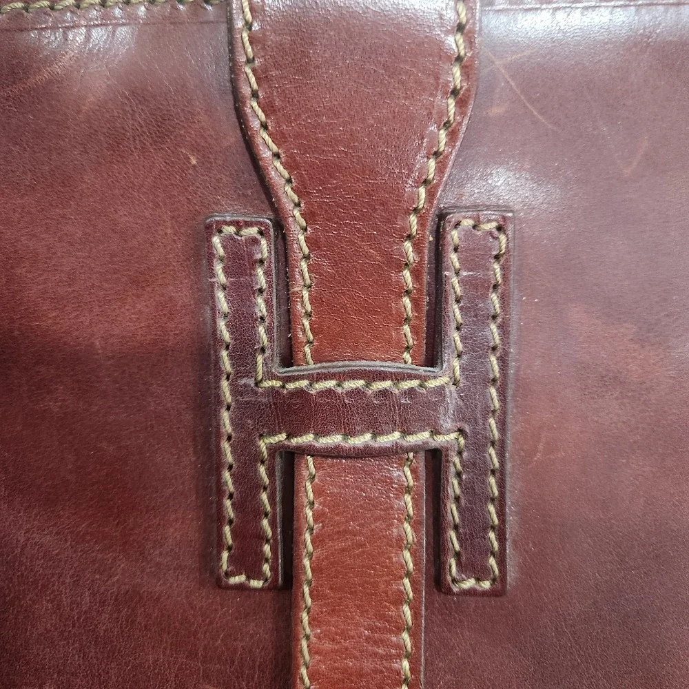 Leonardo Firenze Genuine Italian Leather Handbag Crossbody Italy - Picture 3 of 9